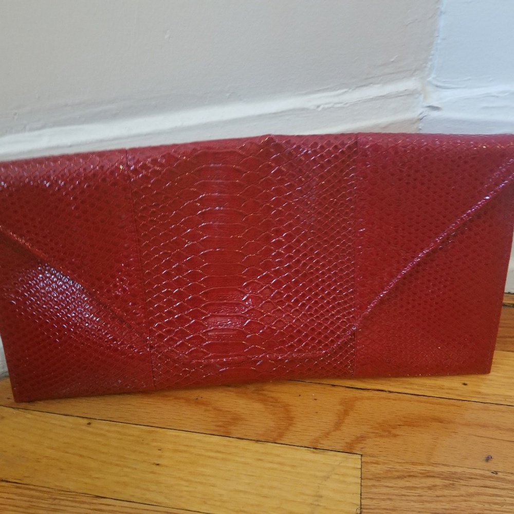 Red clutch purse
